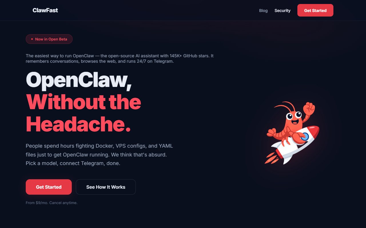 ClawFast — Hosting tool for openclaw.ai